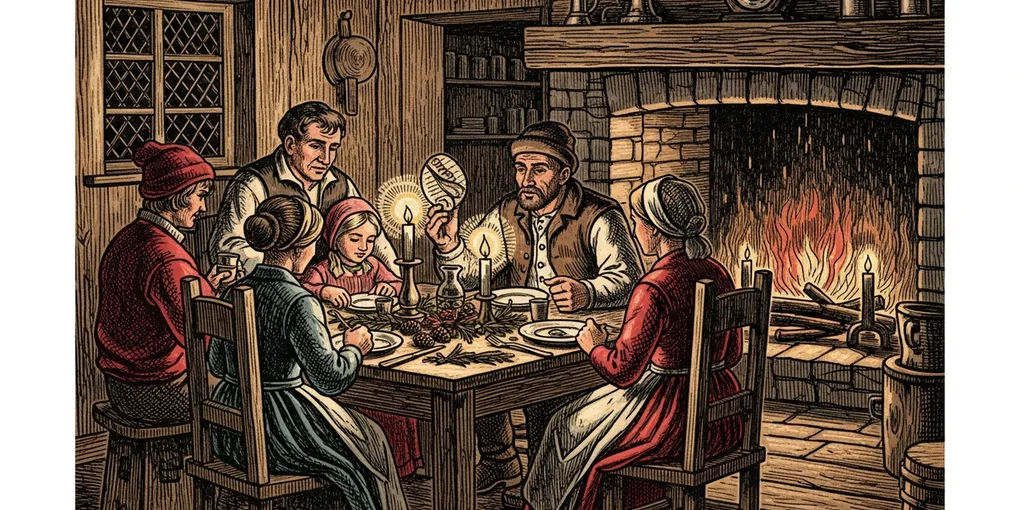 Natal rústico no campo.