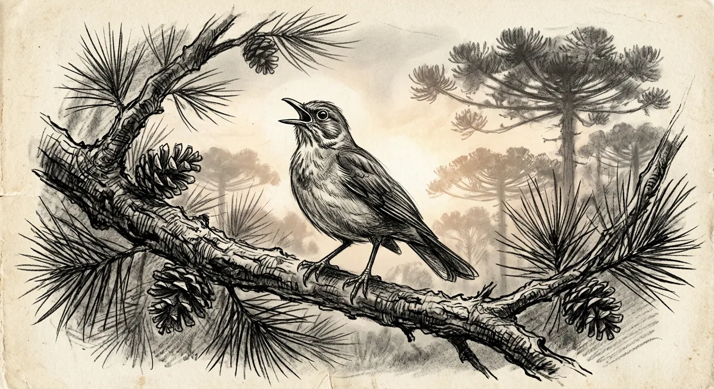 O sabiá no galho da araucária — o canto que anunciou a vida continuando