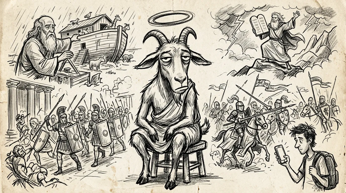 O bode expiatório — no centro de toda a história, sem ter nada a ver com isso