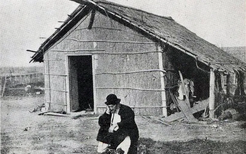 Tapera do gaúcho, 1920 — o rancho e o fio da memória, domínio público.