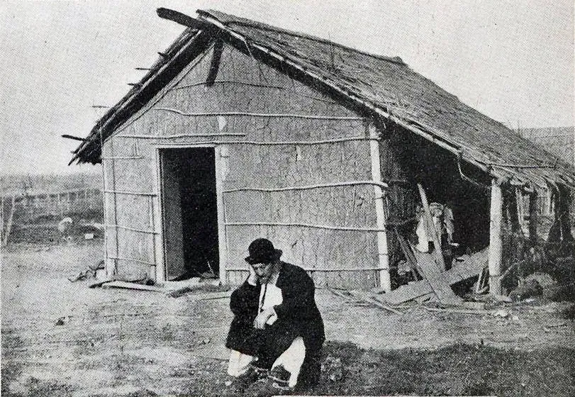 Tapera do gaúcho, 1920 — o rancho e o fio da memória, domínio público.